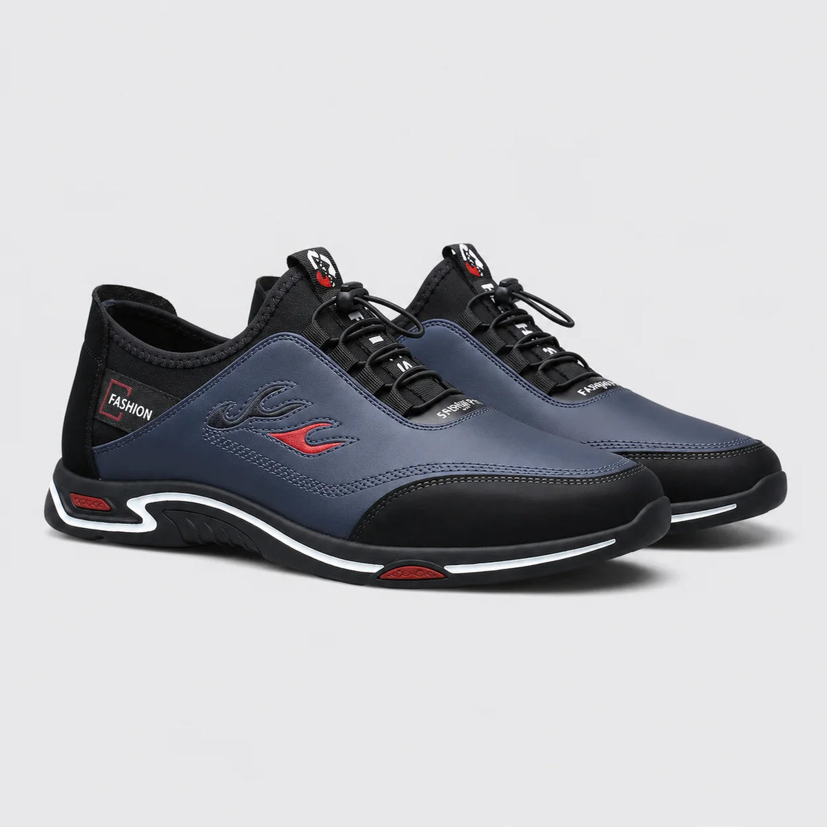 Sapato Masculino Casual Azul Couro - vista frontal
