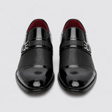 Sapato Masculino Social Preto Verniz - par em vista frontal