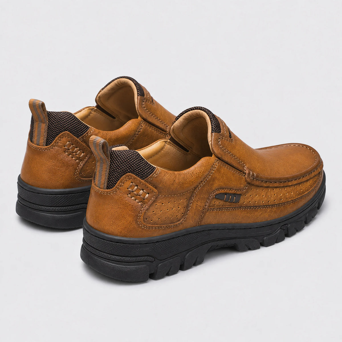 Sapato Mocassim Masculino Marrom Claro - detalhe da palmilha