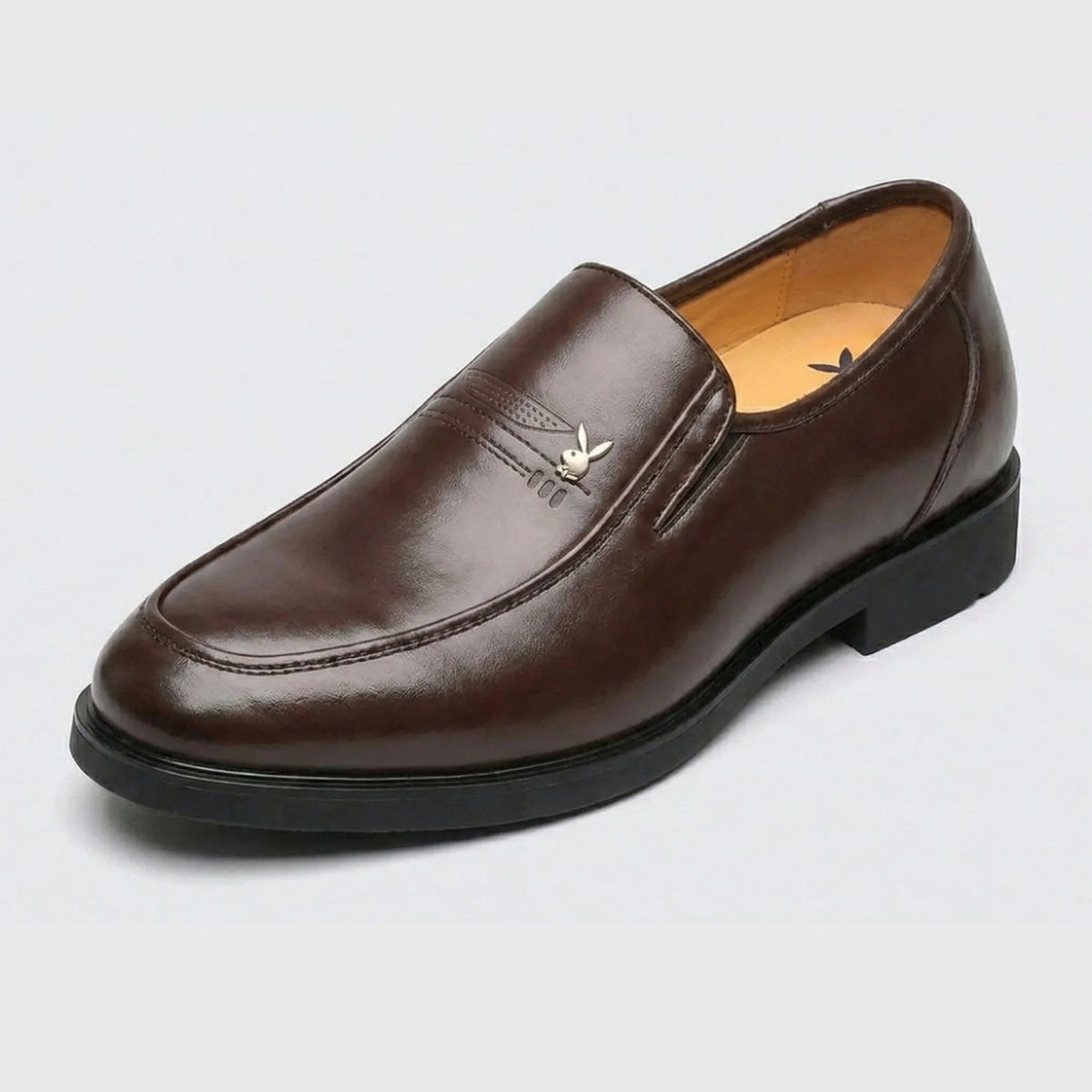 Sapato Masculino Social Marrom Couro - vista frontal