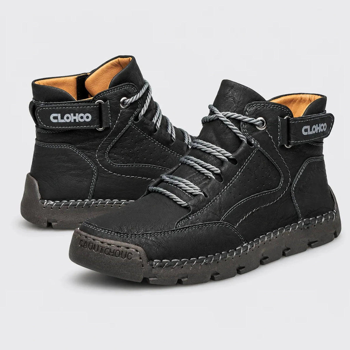 Bota Masculina Coturno Preto - vista frontal em ângulo