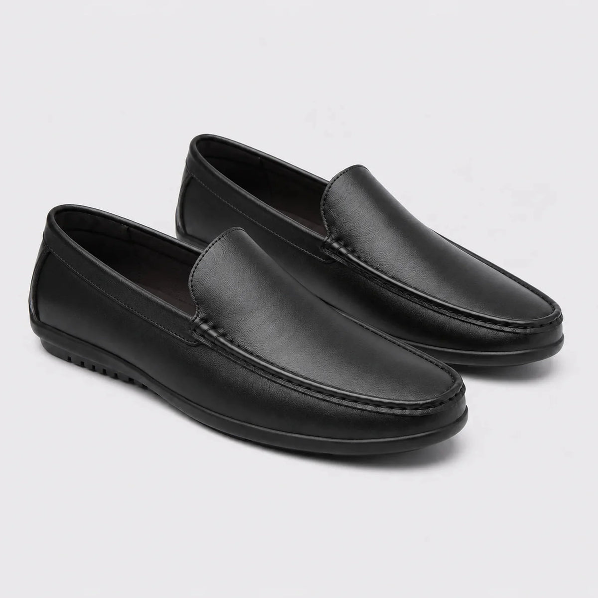Mocassim Masculino Preto - close up costura