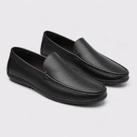 Mocassim Masculino Preto - close up costura