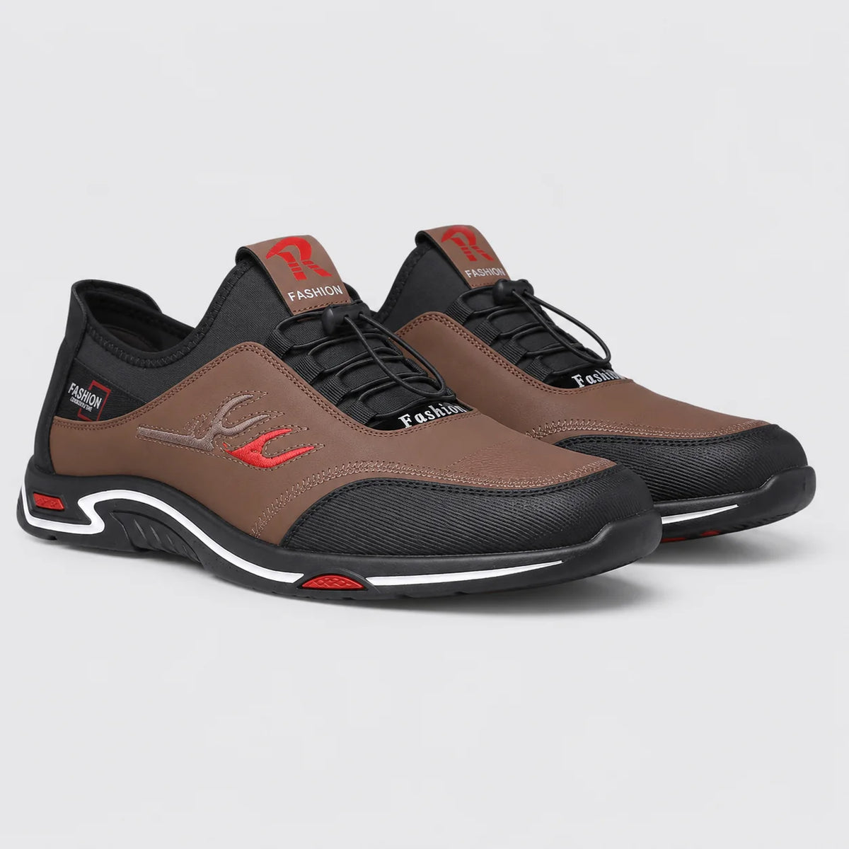 Sapato Masculino Casual Marrom Couro - vista frontal