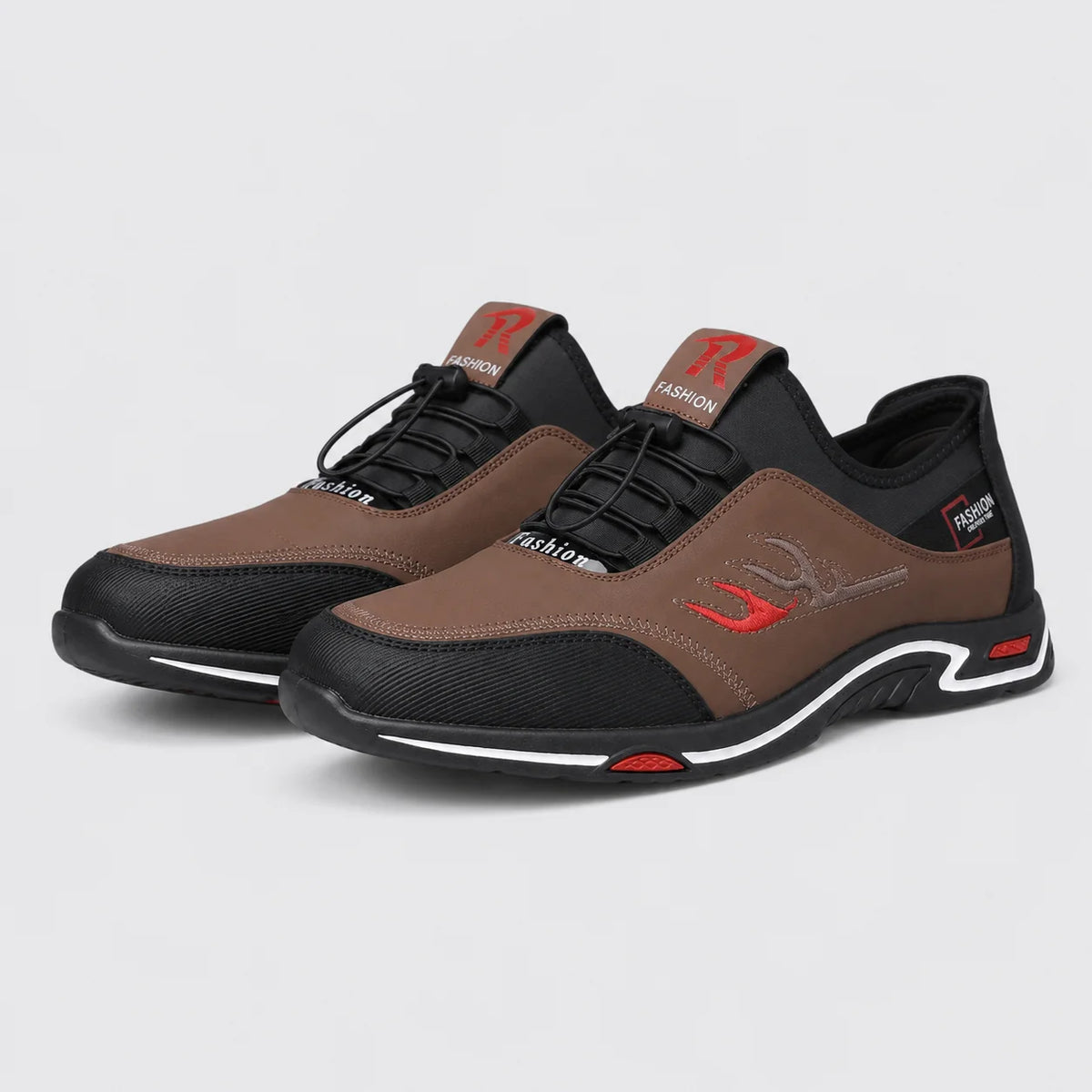 Sapato Masculino Casual Marrom Couro - vista lateral