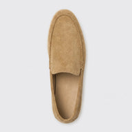 Sapato Masculino Mocassim Bege Couro - detalhe do solado antiderrapante