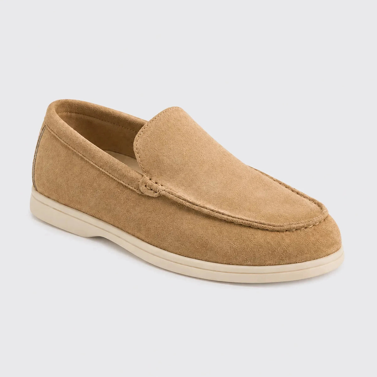 Sapato Masculino Mocassim Bege Couro - flexibilidade e conforto premium