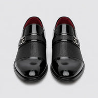 Sapato Masculino Social Preto Verniz - par em vista frontal