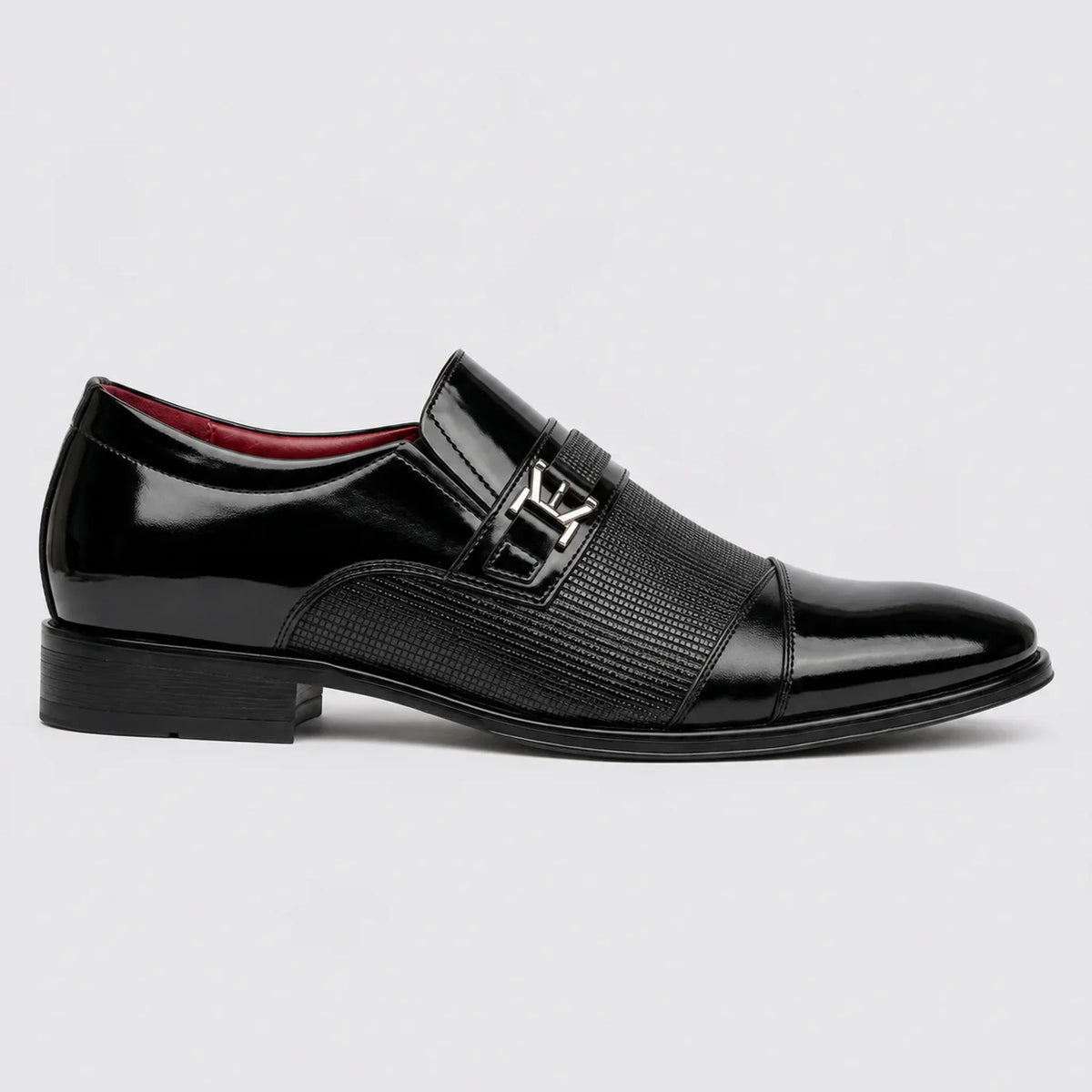 Sapato Masculino Social Preto Verniz - vista lateral oposta
