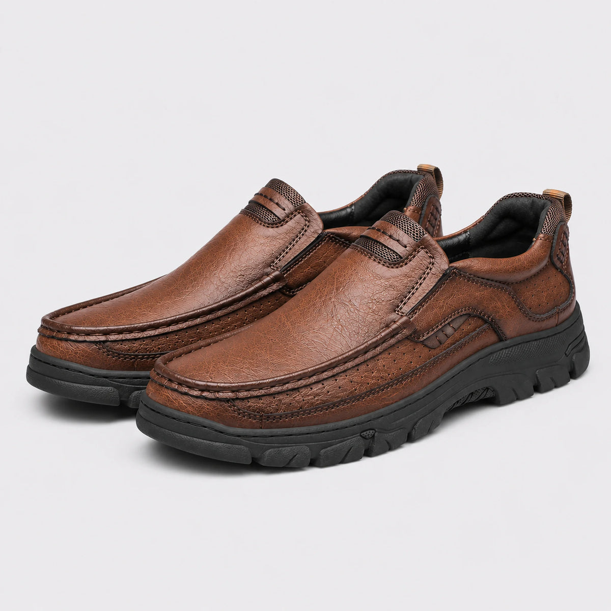 Sapato Mocassim Masculino Marrom - vista lateral