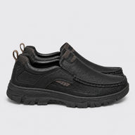 Sapato Mocassim Masculino Preto - vista frontal em ângulo